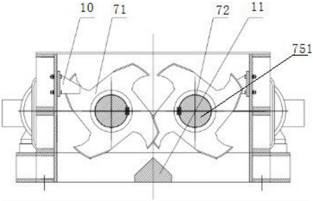 Rotary tooth type crusher