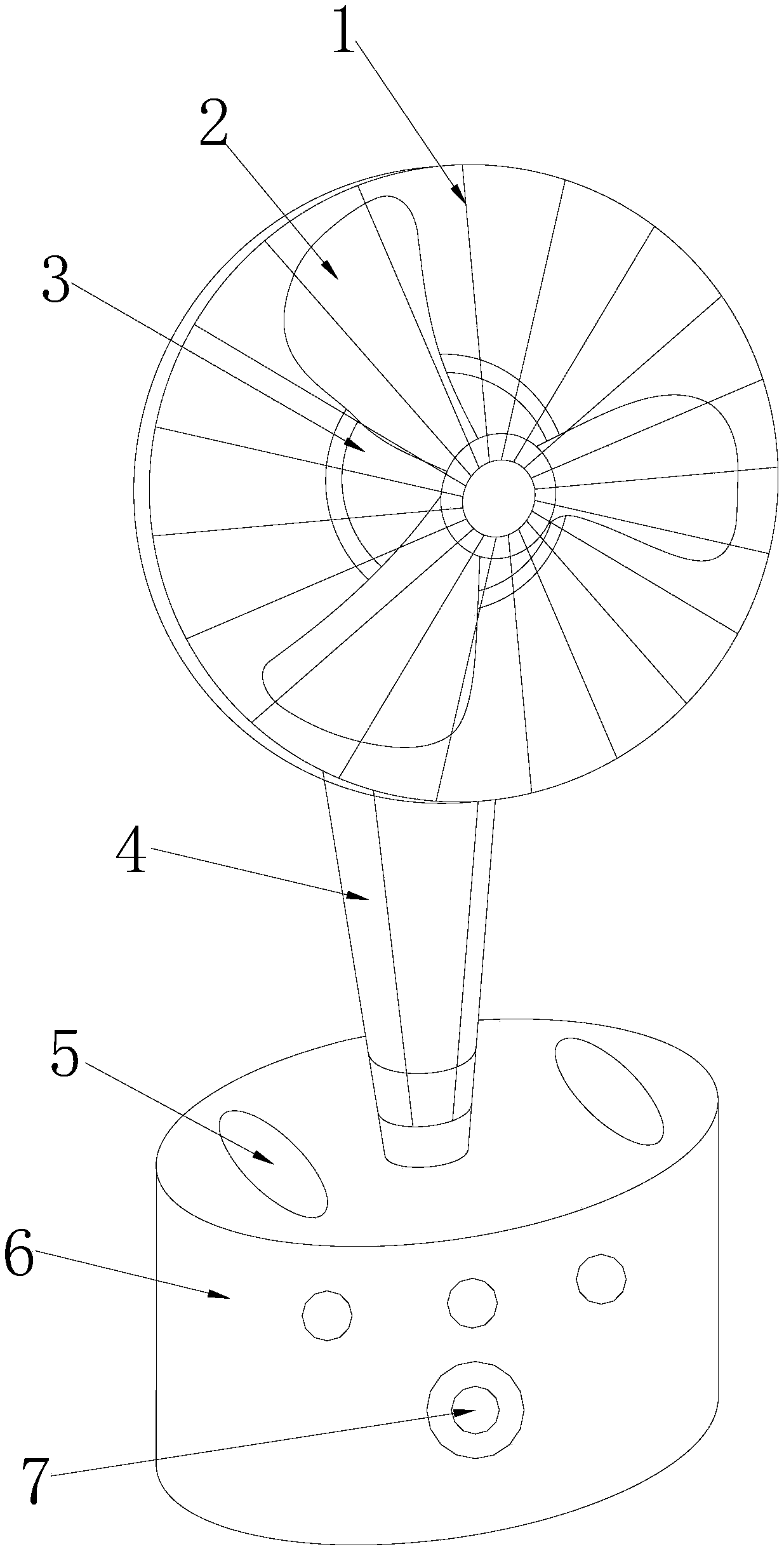 Household electric fan with cleaning function