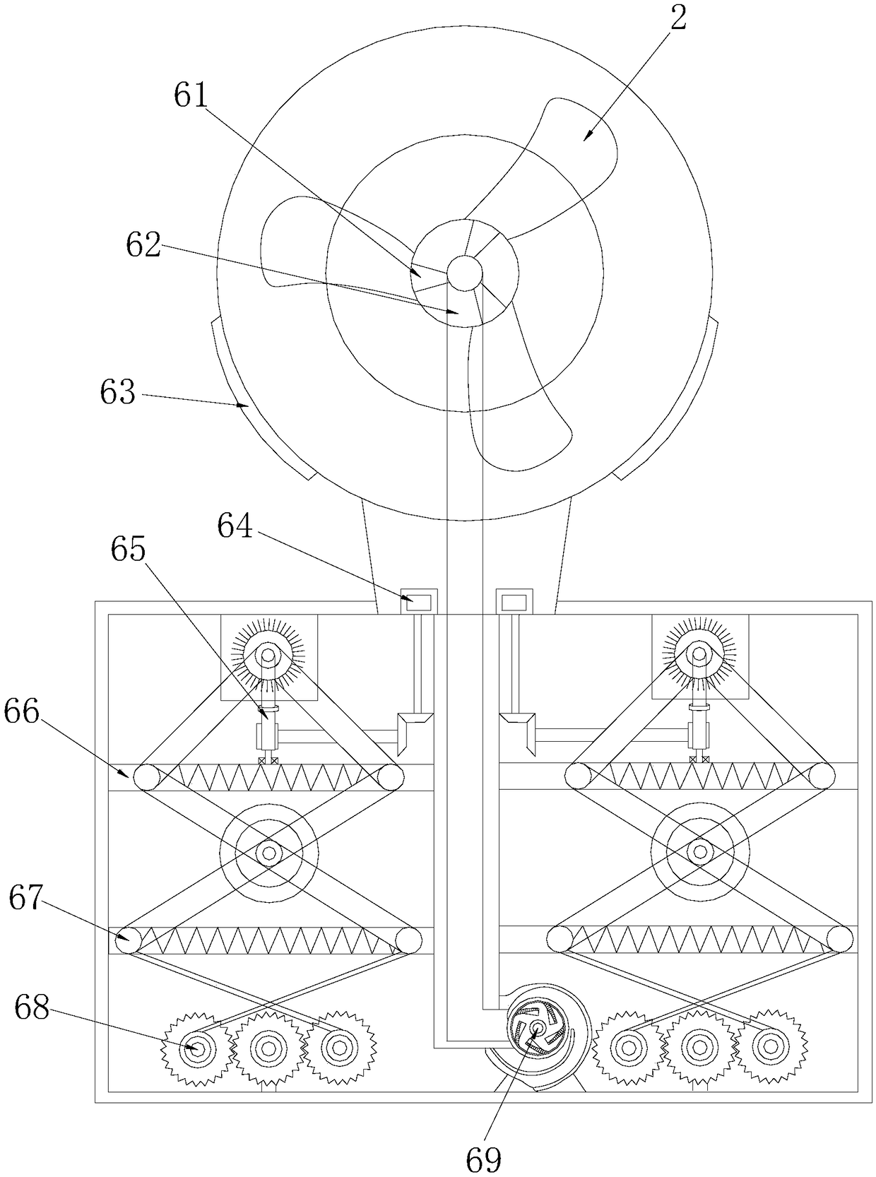 Household electric fan with cleaning function