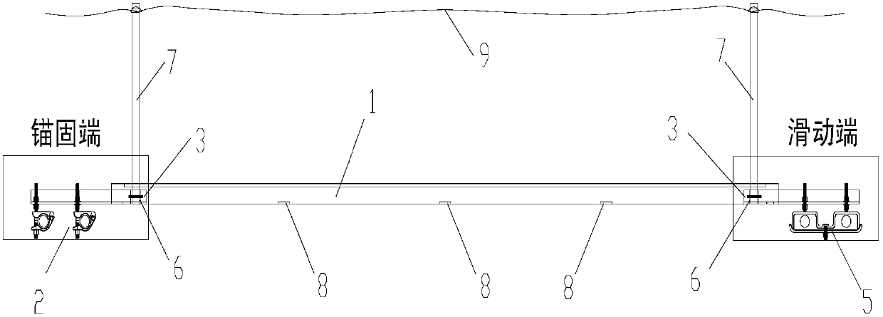 A self-anchoring adjustable pedal for erecting high-altitude catwalks