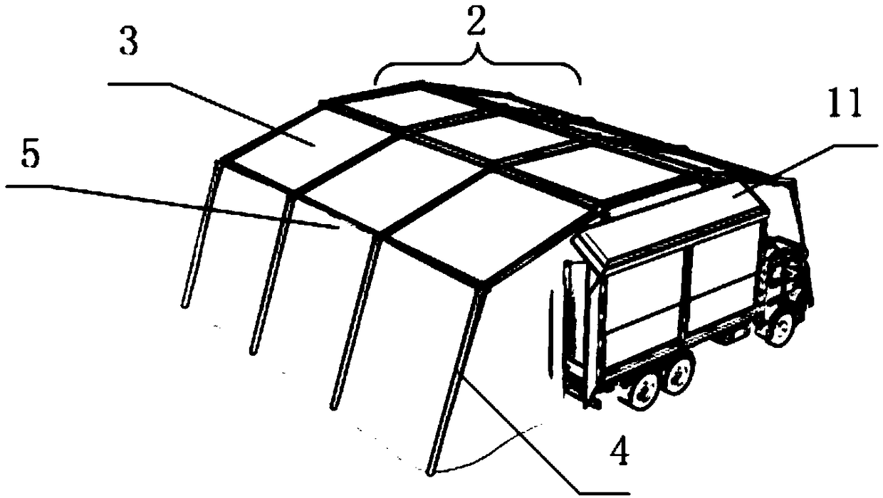 Movable command post capable of being rapidly folded and unfolded