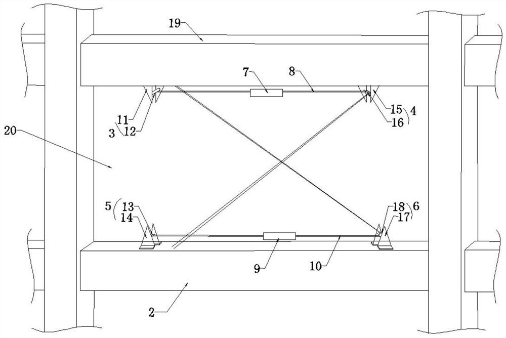 Energy dissipation supporting structure, energy dissipation supporting frame system and construction method of energy dissipation supporting frame system