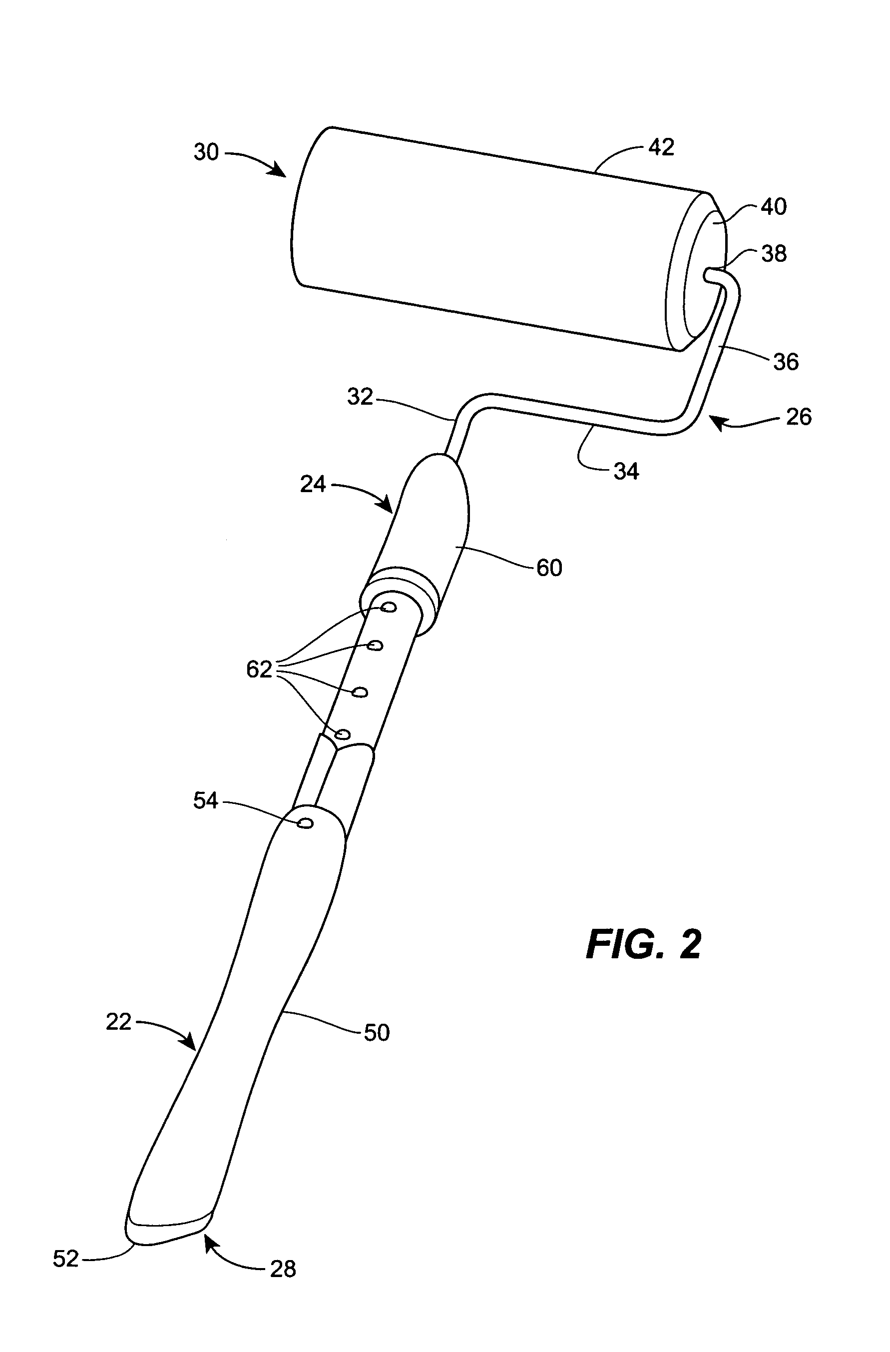 Paint roller with extendable handle