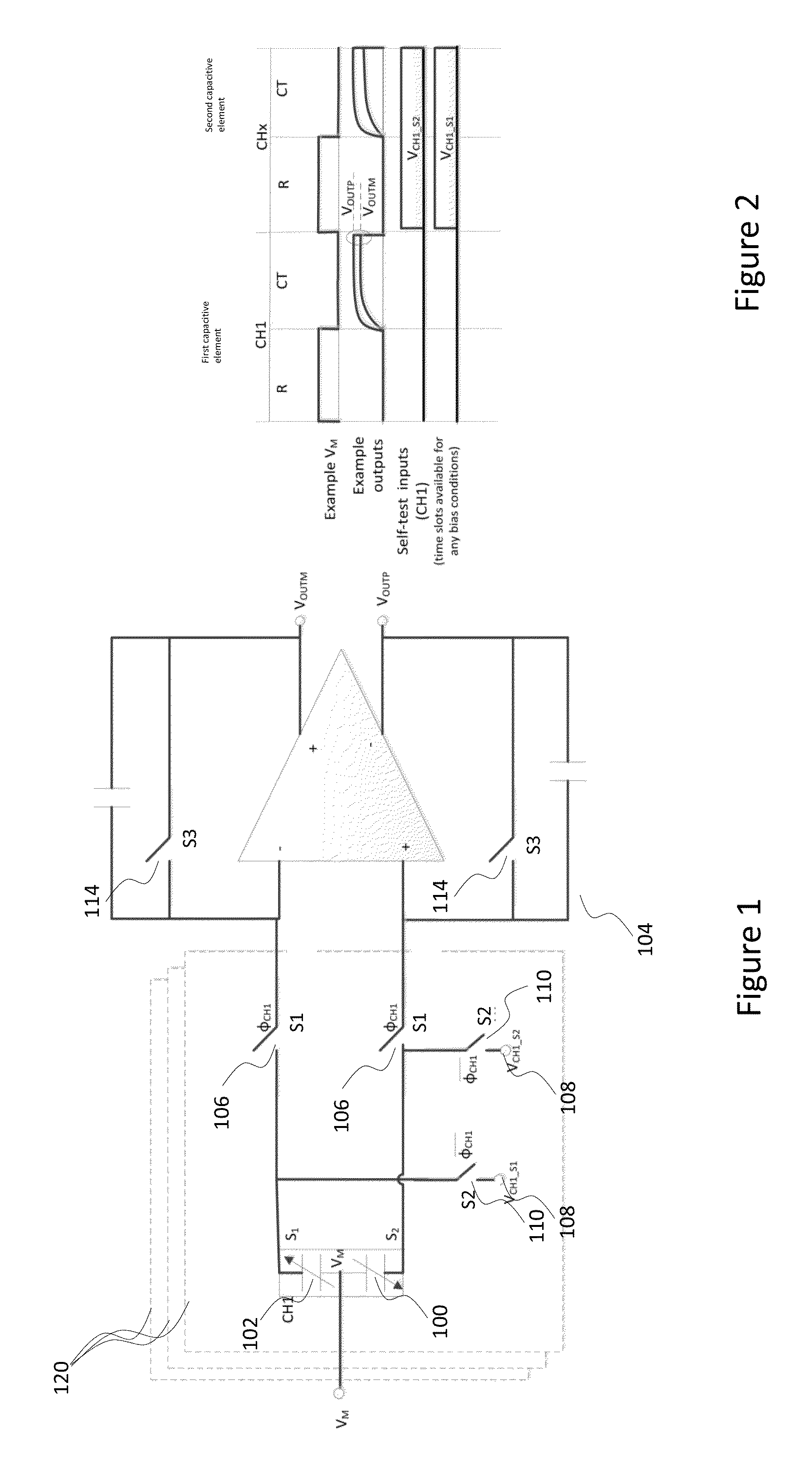 Continuous self-test in capacitive sensor