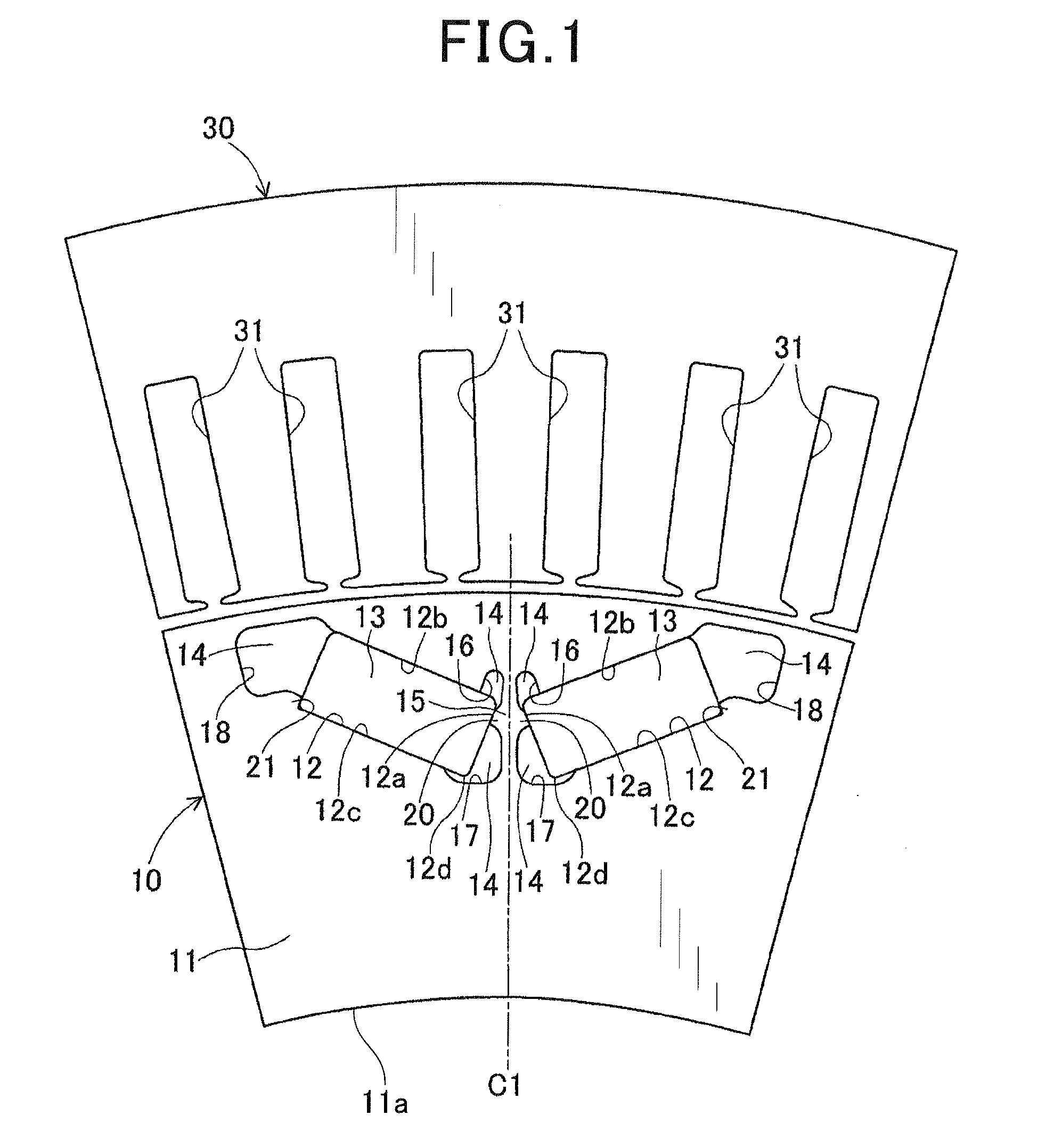 Rotor for rotating electric machine