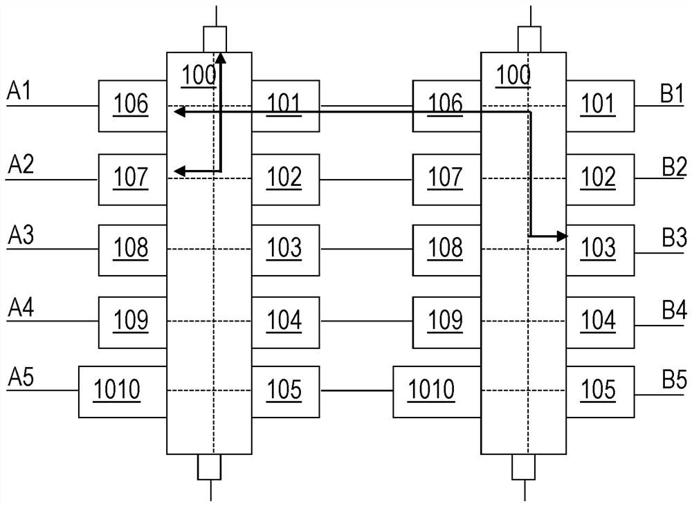 Network architecture, optical communication network and use of md-wss