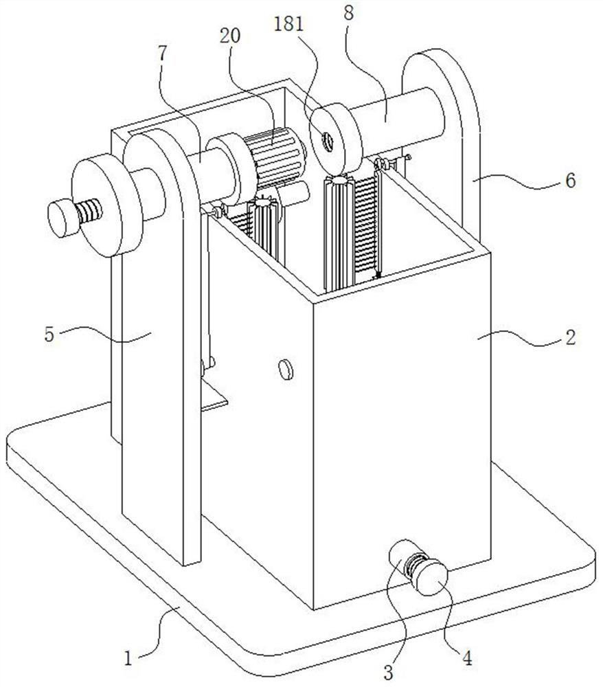 PU barbell disc inner-layer plate cleaning treatment device