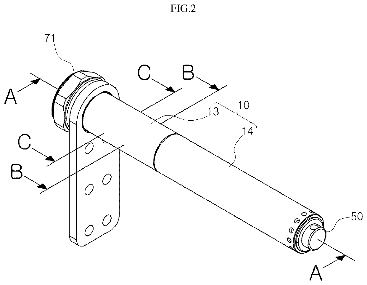 Hinge device for rotating door