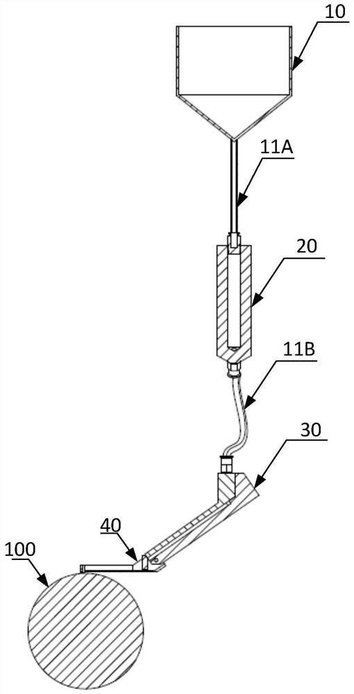 Powder feeding device and method for broadband laser cladding additive manufacturing