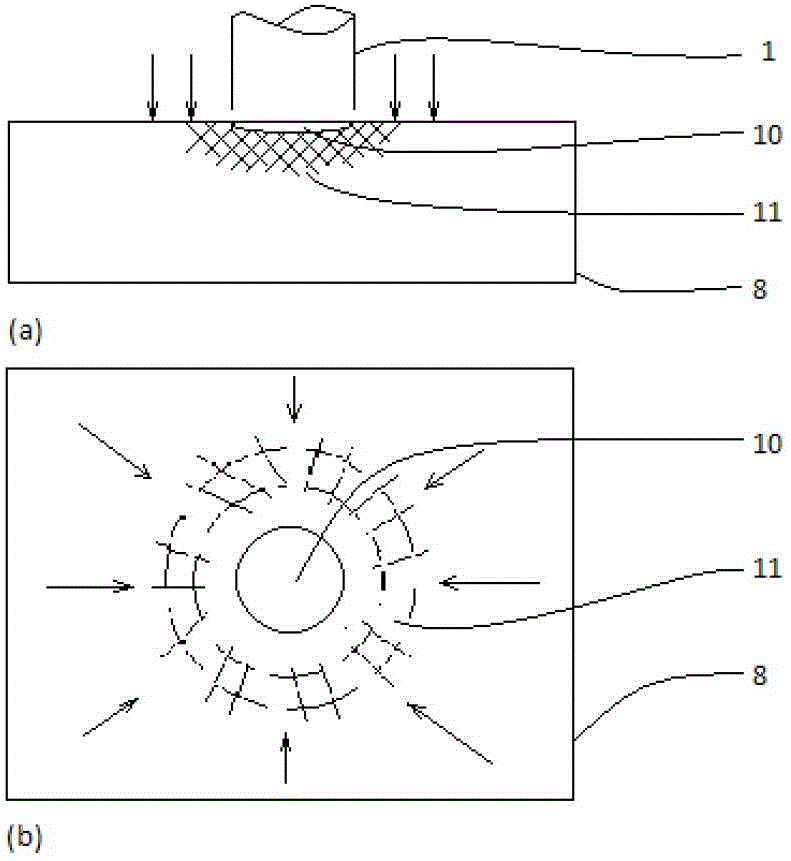 Method and device for improving room temperature plasticity of block amorphous alloy and structural member of block amorphous alloy