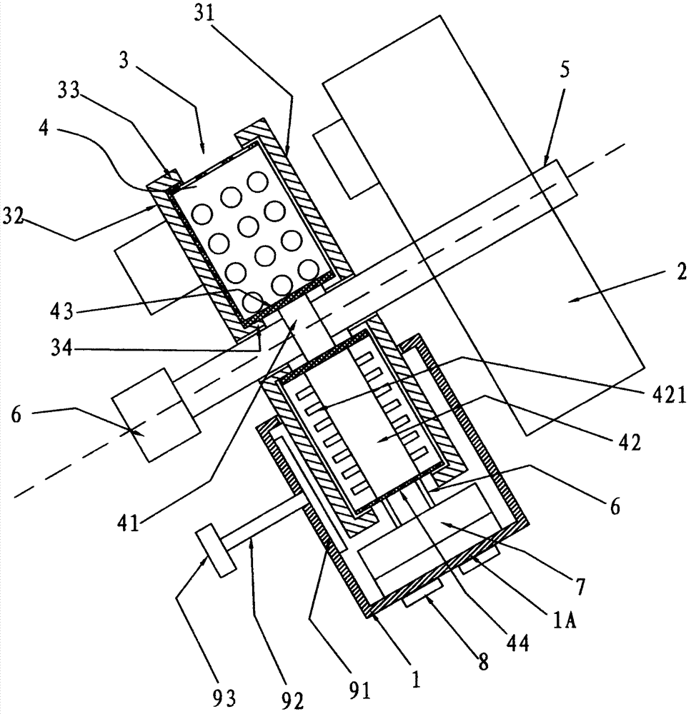 Improved device for slaughtering chicken, removing blood and blanching chicken