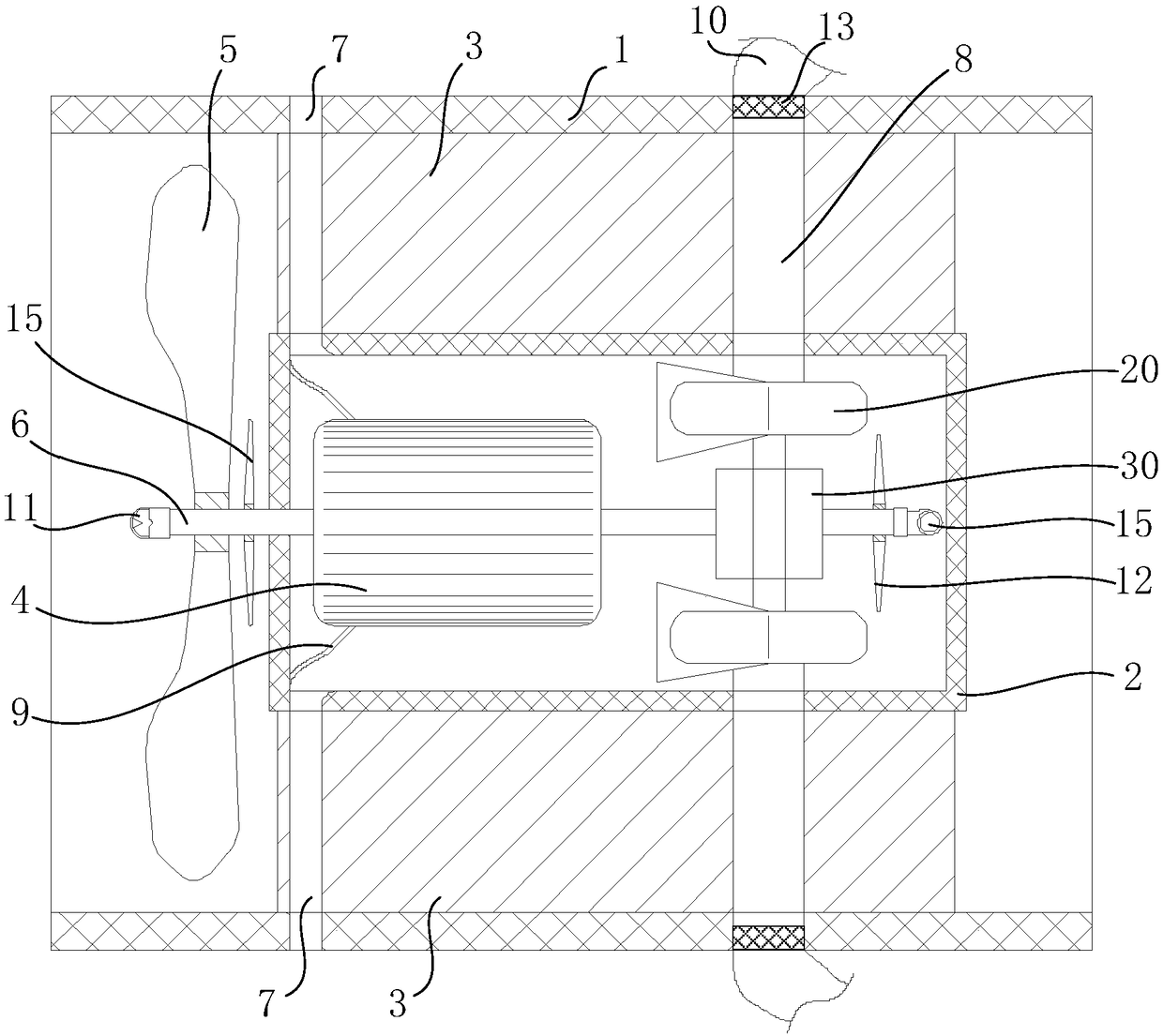 Novel high-temperature-resistant fire-fighting smoke-discharge fan