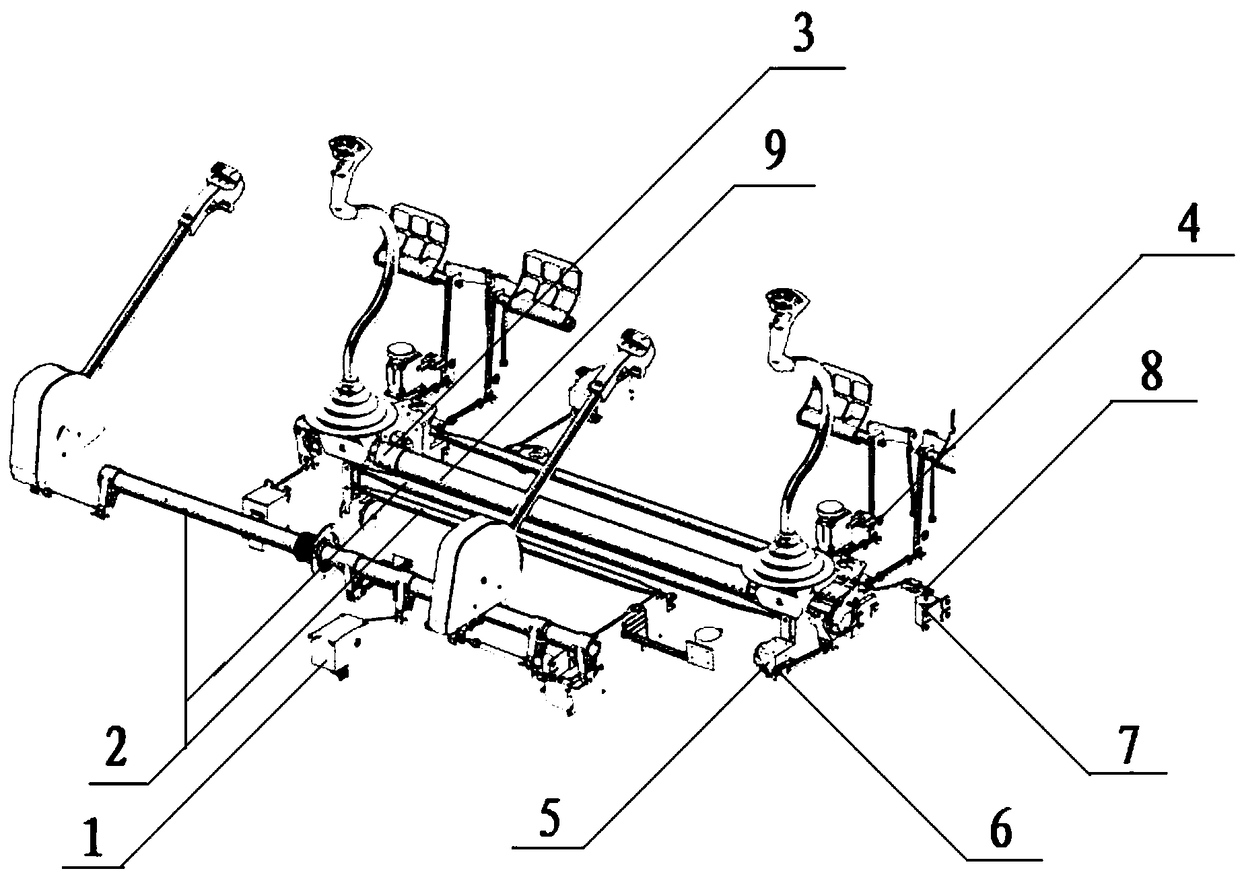 Helicopter control load system and simulation implementation method based on actual control lever system