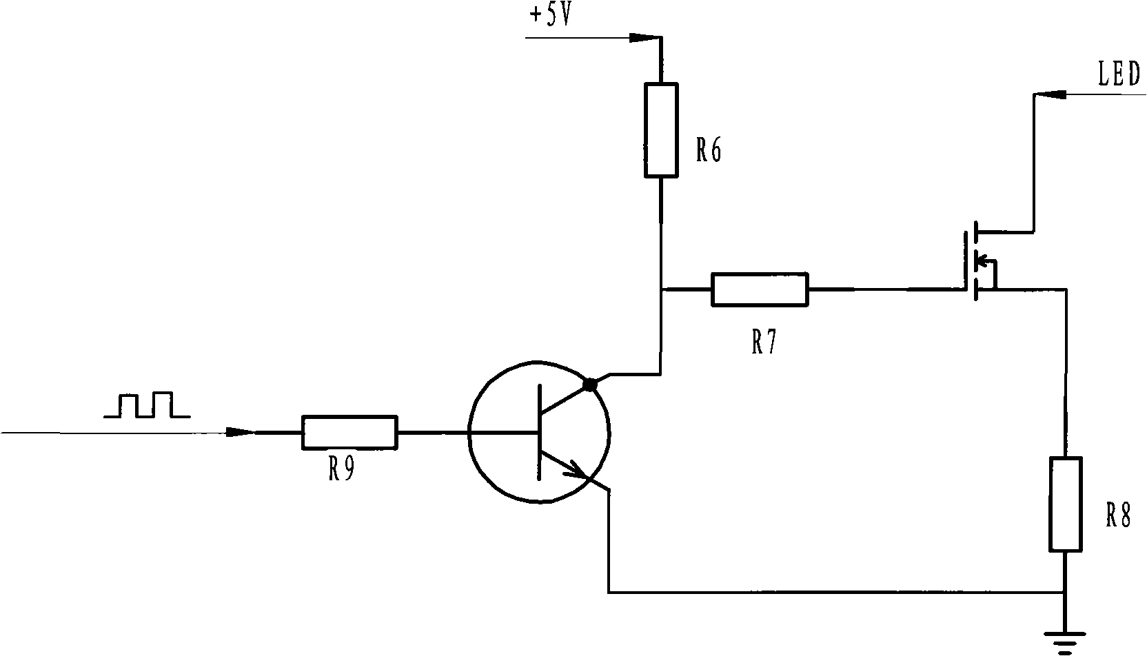 Tandem LED driven intelligence control system possessing output protecting function