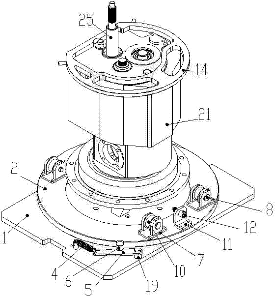 Rotary combined tray for forklift transmission assembly