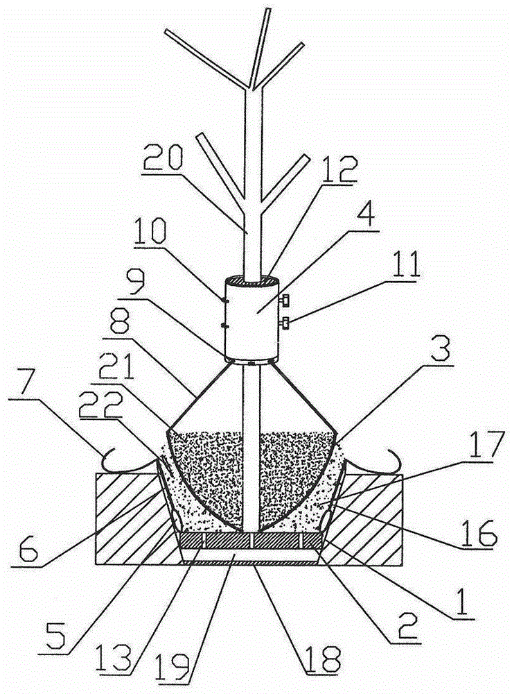 Precious landscape tree transplanting device and transplanting method adopting same