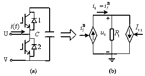 Real-time simulation modeling method for half-bridge and full-bridge type modular multilevel converter