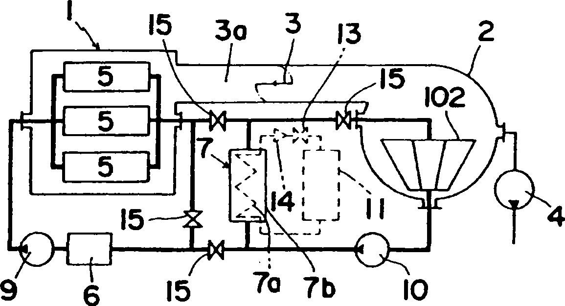 Steam condenser of vacuum plant