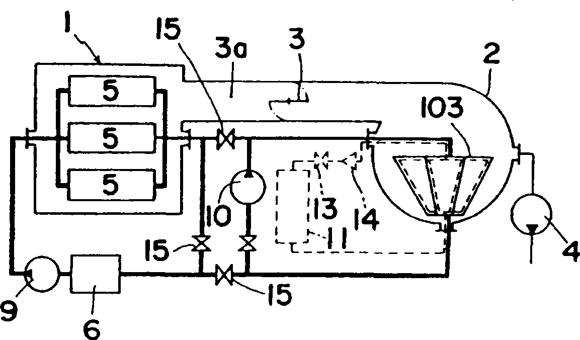 Steam condenser of vacuum plant