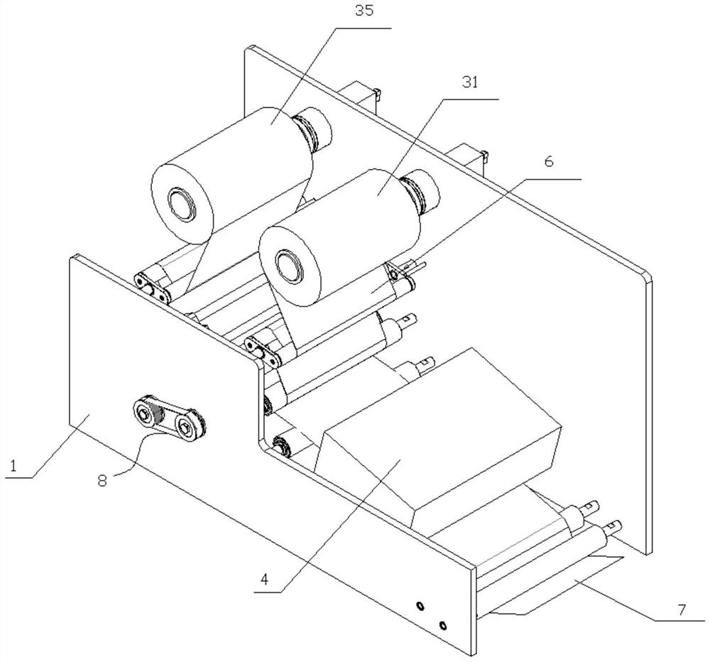 Gold stamping device applied to roll-shaped printed product