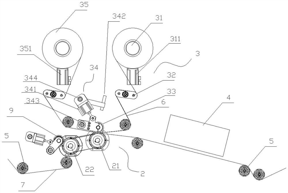 Gold stamping device applied to roll-shaped printed product