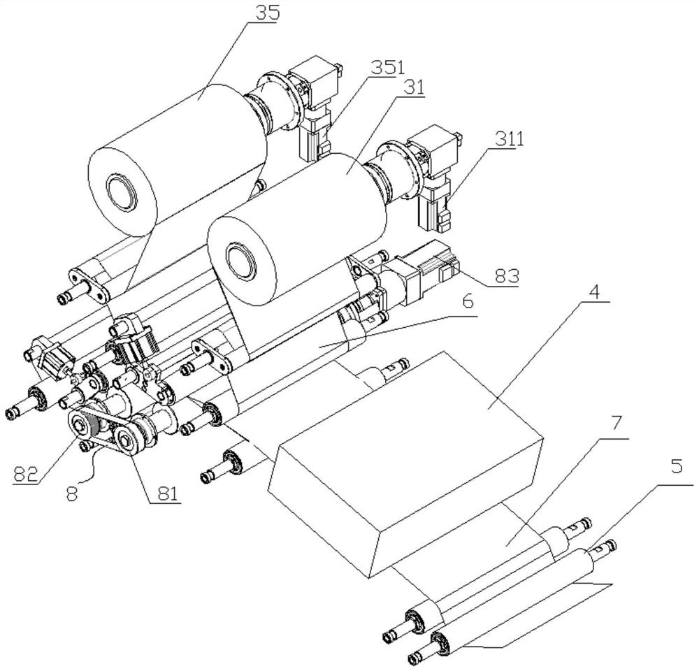 Gold stamping device applied to roll-shaped printed product