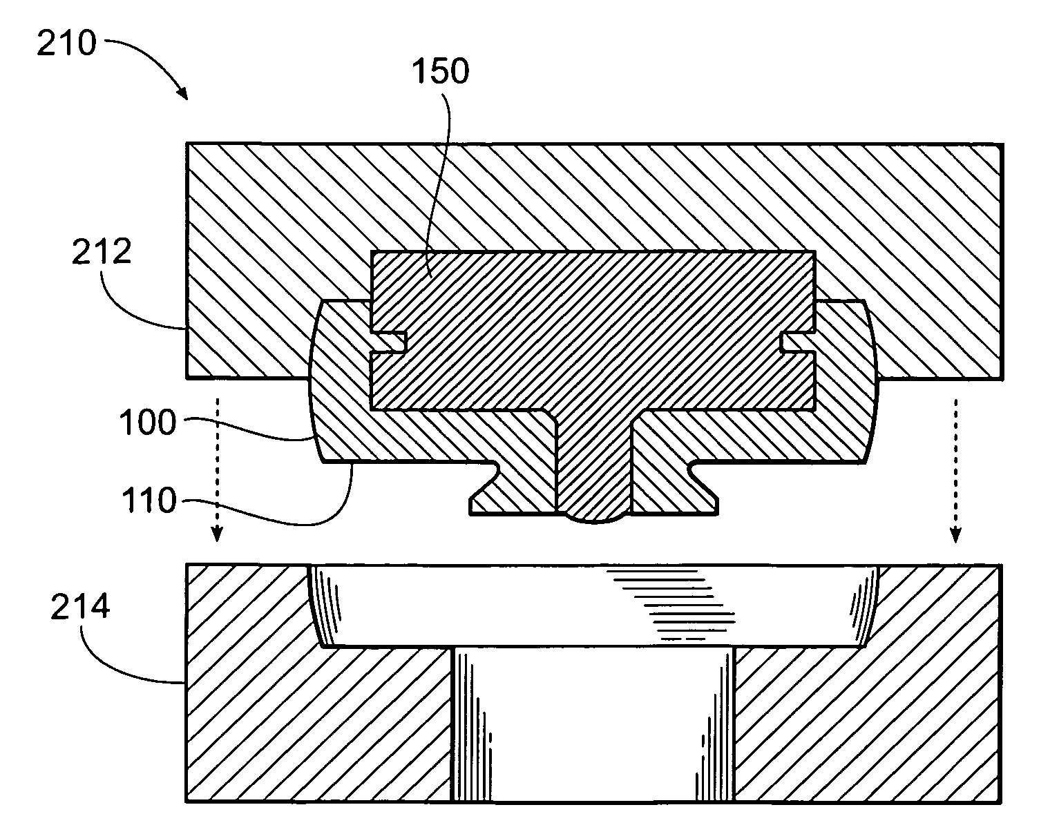 Insert molded evacuation valve