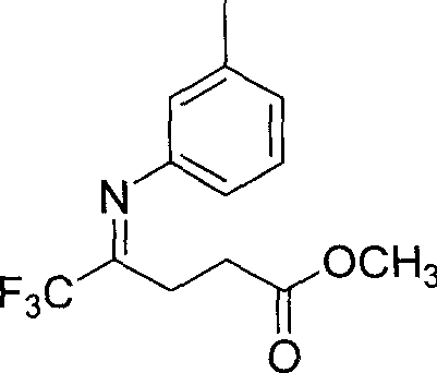 5,5,5-trifluoro-4-(3-methyl phenylimino) methyl valerate and its preparation method