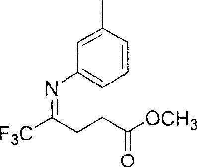 5,5,5-trifluoro-4-(3-methyl phenylimino) methyl valerate and its preparation method