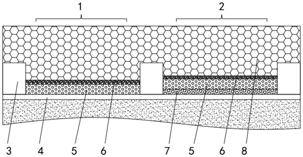 Drainage channel structure for nitrogen and phosphorus treatment for agricultural non-point source pollution treatment