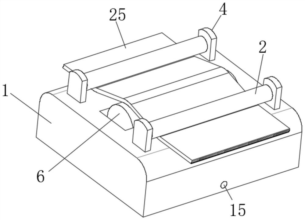 A vibrating cooling device for a cloth setting machine