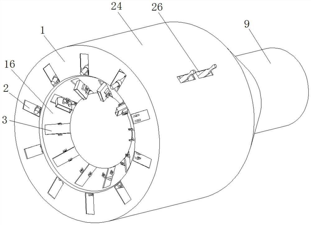 A vortex fog screen device for roadheader and using method