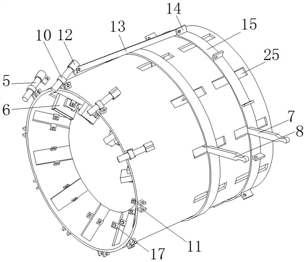 A vortex fog screen device for roadheader and using method