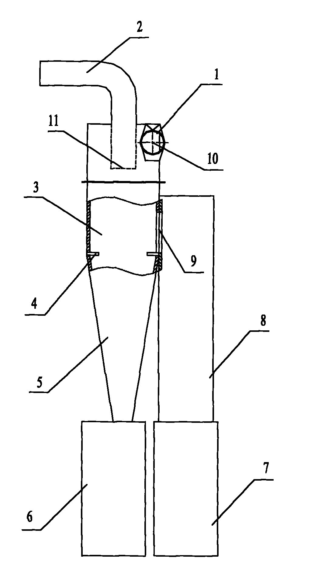 Cyclone separator and spore separation device therewith