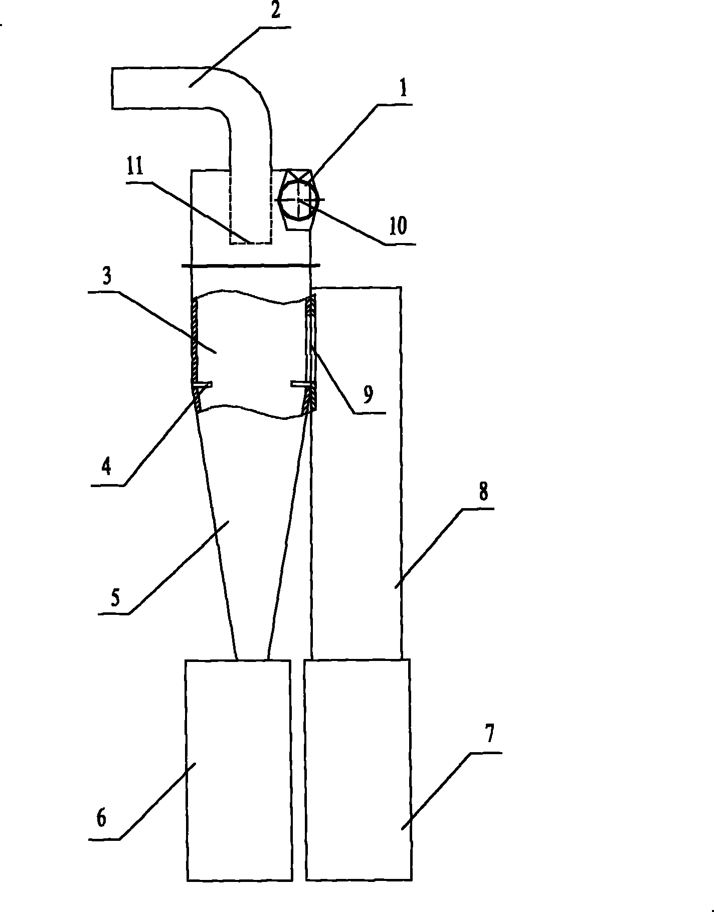 Cyclone separator and spore separation device therewith