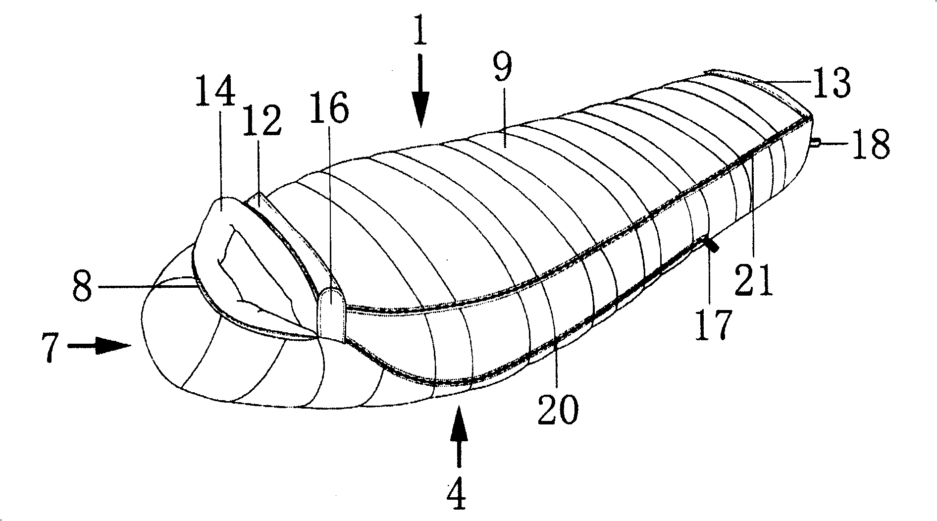 Compound sleeping bag and making method thereof