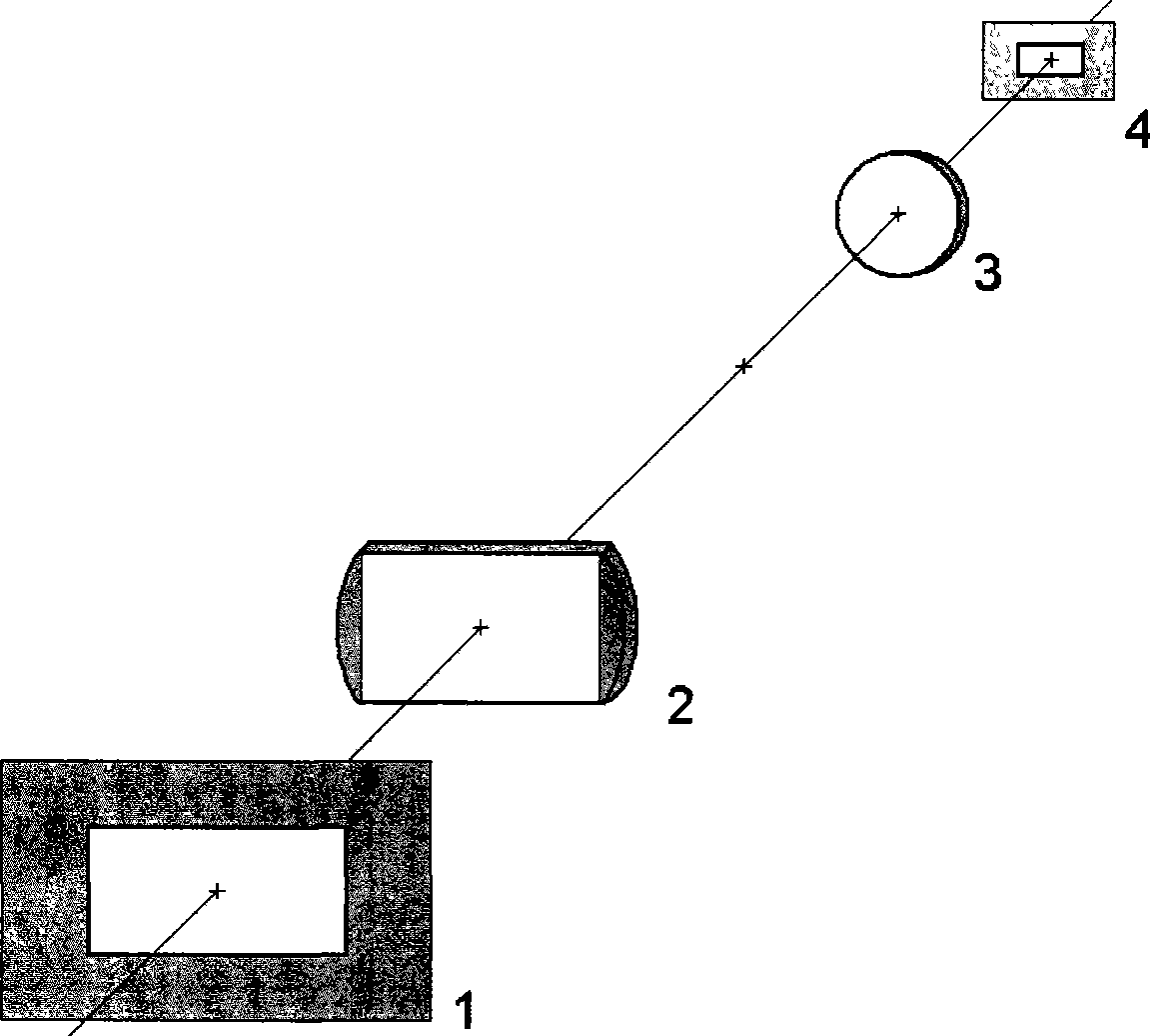 Rectangular aperture telescope antenna of synthetic aperture laser imaging radar