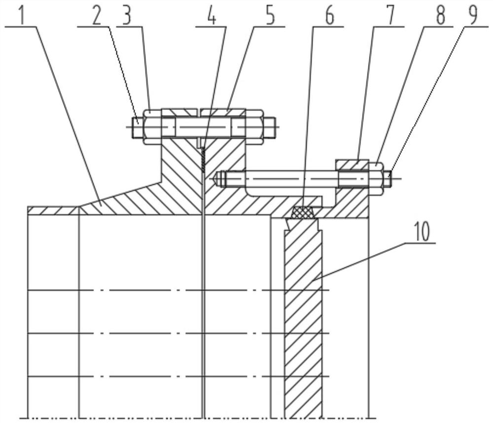 Pressure test tool for floating head heat exchanger