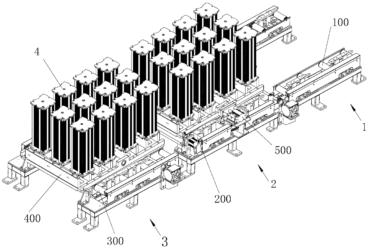 Automatic conveying flower basket buffer storage station based on AGV trolley