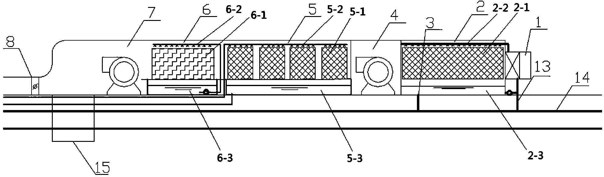 Evaporative cooling high-temperature cold water radiant cooling and solution desiccant composite vehicle-mounted air conditioner system