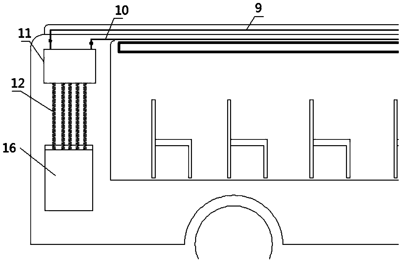 Evaporative cooling high-temperature cold water radiant cooling and solution desiccant composite vehicle-mounted air conditioner system