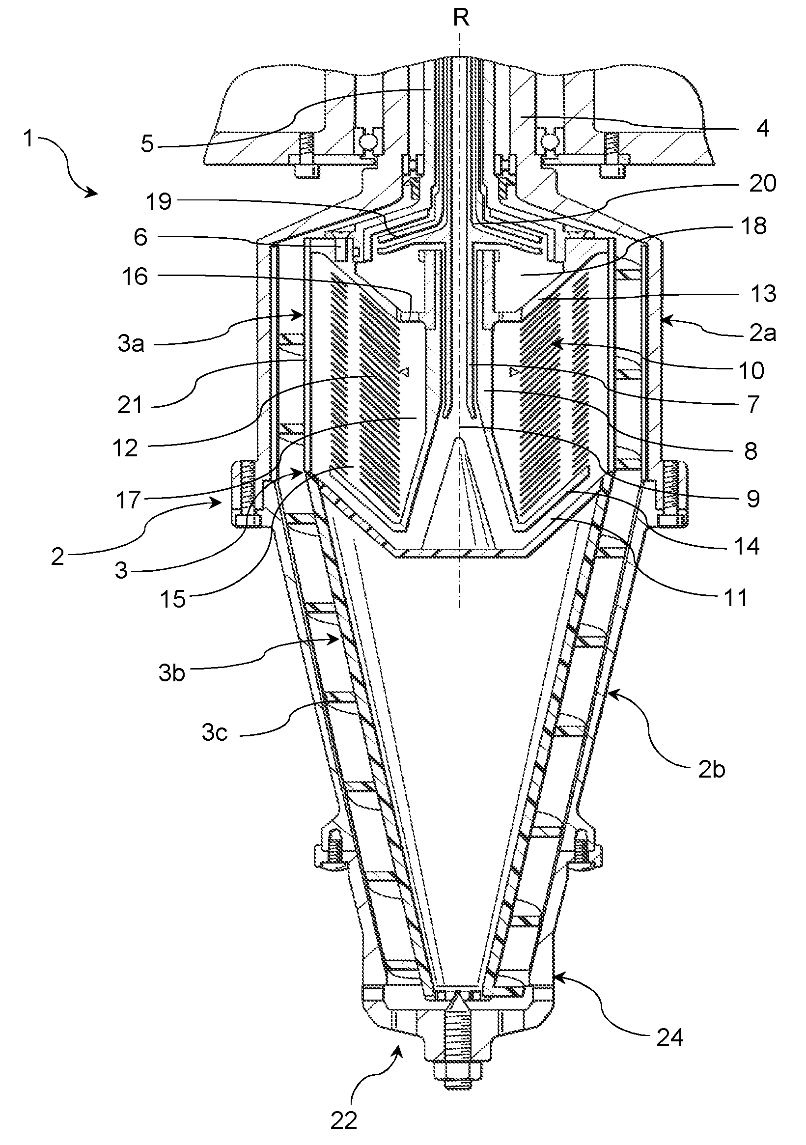 A centrifugal separator