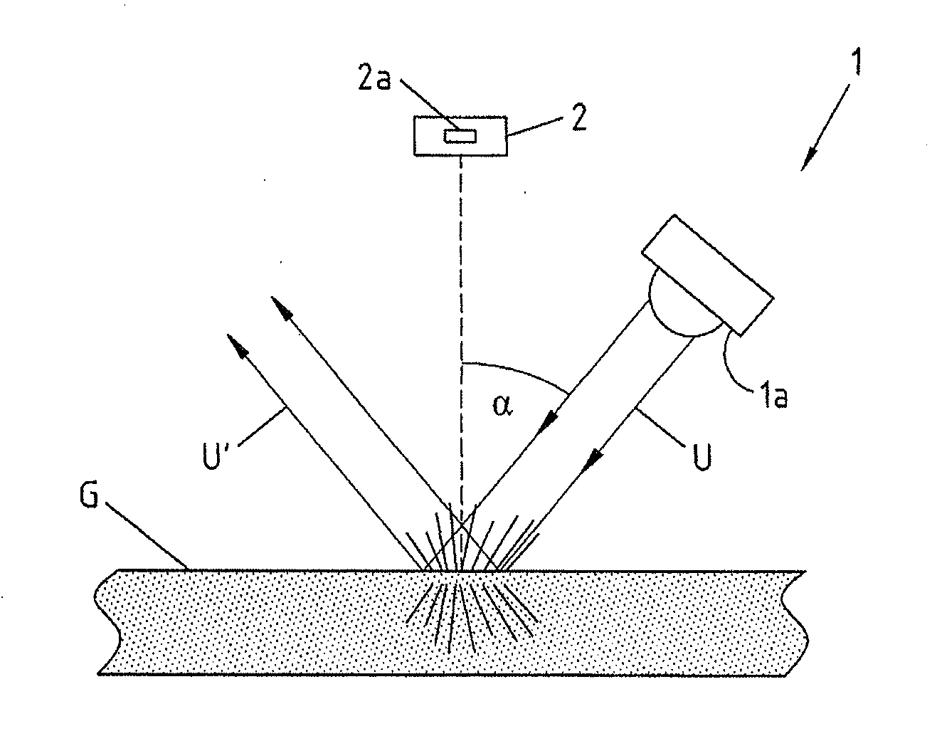 Apparatus for determining the element occupancy on a surface by means of fluorescence