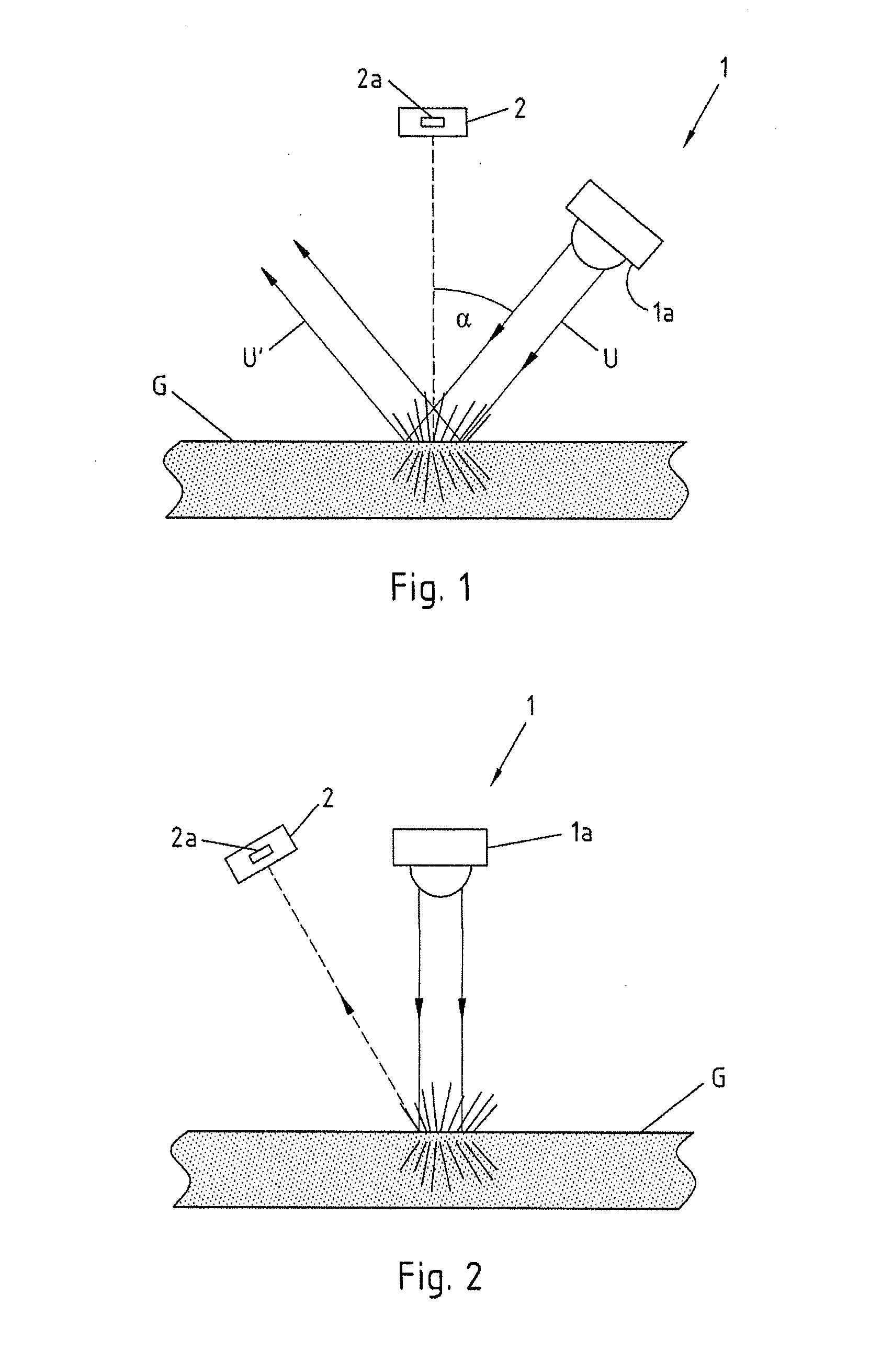 Apparatus for determining the element occupancy on a surface by means of fluorescence