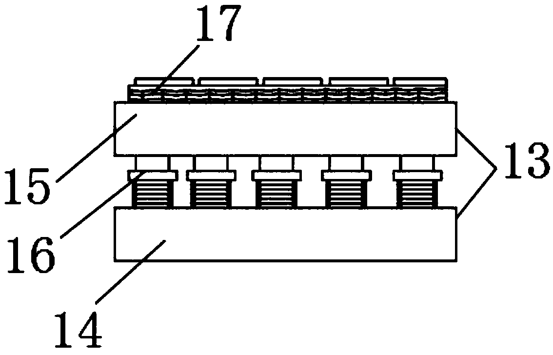 Damping type diesel generating set mounting stabilizing support