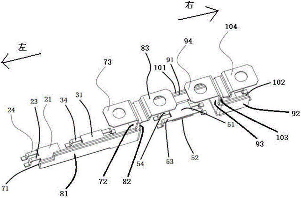 Combined electrode and three-level high power module thereof