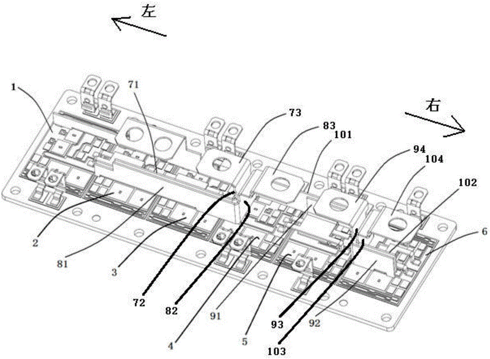 Combined electrode and three-level high power module thereof