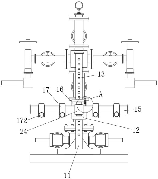 Adjustable wellhead Christmas tree device