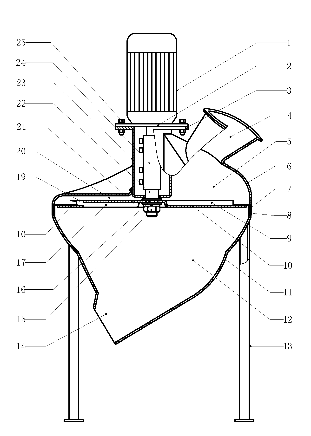 Volute fruit and vegetable slicing machine