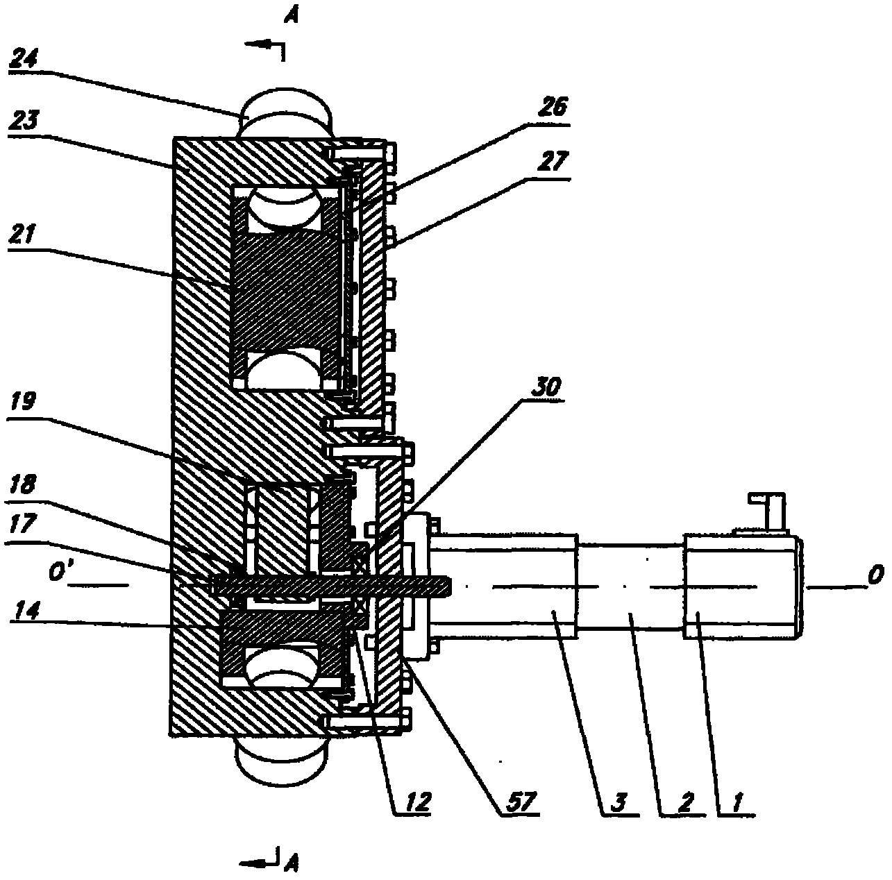 Cyclic bridging device of pebble-bed reactor fuel element pipelines